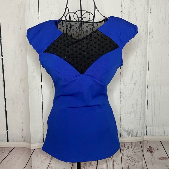 Kardashians Kollection polka dot sheer top - Picture 6 of 7